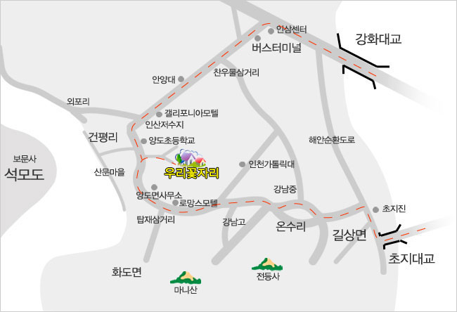 홈페이지 우리꽃자리map1